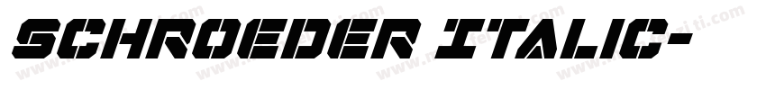 Schroeder Italic字体转换